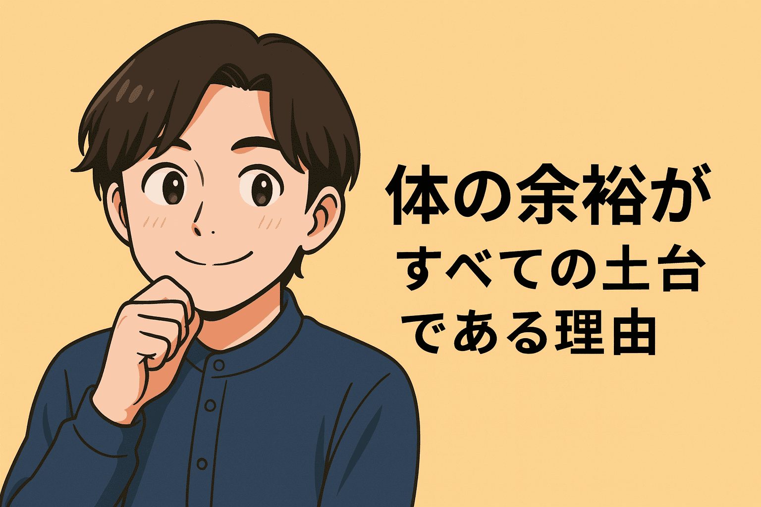 身体の余裕がすべての土台。体を整えると、ご機嫌で生きられる理由